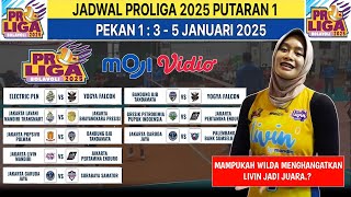 WILDA PERKUAT LIVIN MANDIRI❗Jadwal Proliga 2025 Putaran 1 Pekan 1: 3 - 5 Januari 2025