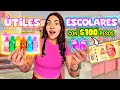 ÚTILES ESCOLARES con $100 PESOS 😱 | Michell Merlin