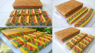 #lapislegittikarrainbow #lapislegitIde Jualan| Lapis Legit Tikar Rainbow|ukuran 22cm tinggi kue 4cm