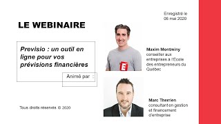 Webinaire - Previsio : un outil en ligne pour vos prévisions financières