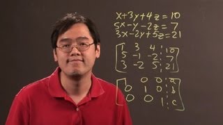 How to Solve 3 Equations With 3 Unknowns in Linear Algebra : Algebra Lessons