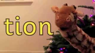 Geraldine the Giraffe learns /tion/ spelling