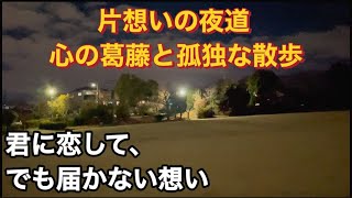 48歳　片想いの夜道 - 心の葛藤と孤独な散歩　君に恋して、でも届かない想い