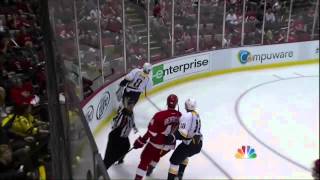 Kevin Klein goal. Nashville Predators vs Detroit Red Wings 4/15/12 NHL Hockey