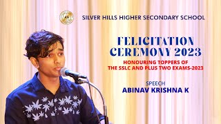 Felicitation Ceremony 2023 | Abinav Krishna K | Silver Hills Higher Secondary School