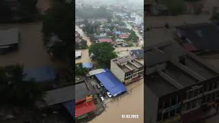 MALAYSIA Flood @ Bus Terminal in Kluang