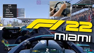 F1 22 gameplay - Miami Grand Prix - Logitech G923