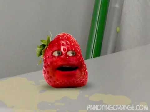 Annoying Orange Death Squash Attack Second Strawberry Youtube