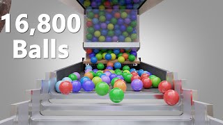 16,800 Colorful Balls Marble Run Loop animation V07