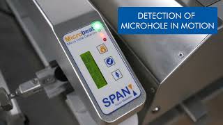 Pin Hole Detector for Aluminium Foil detects holes as small as 10 microns.