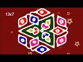 13x7 dots simple kolam design for beginners new year kolam pongal kolam muggulu rangoli dailykolam