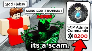 This roblox admin gamepass is a scam..