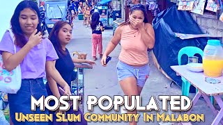 Super Long Walk Through The Most Populated Unseen Slum In Malabon City | Metro Manila | [4K] 🇵🇭