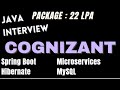 Cognizant | Full Stack Developer  | Real-time Java Interview Series | interview 28