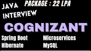 Cognizant | Full Stack Developer | Real-time Java Interview Series | interview 28