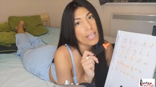 [Mesmerizing ASMR] LATINA Teaches YOU The SPANISH ALPHABET