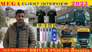 MEGA client interview 2025/All support DRIVER TN51 for 5 people /+918122440151,#india  #recruitment