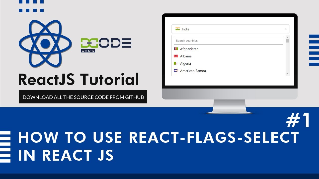 How To Use React Flags Select In React React Country Flag Select