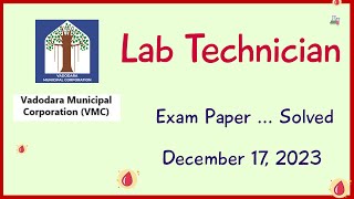 VMC Lab Technician Paper Solved 2023 | in Hindi | By Madhukar Sir