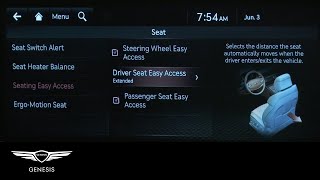 Front Seat Easy Access and Exit Function | Genesis GV70 | How-To | Genesis USA