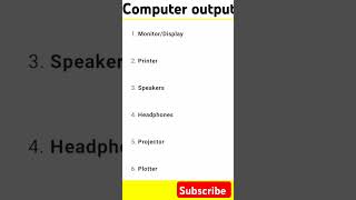 Here is a list of common computer output devices.#computer #bpsc #outputdevices #ssc #beltron