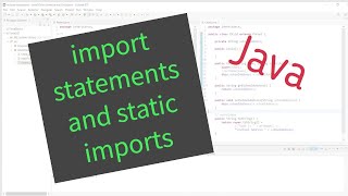 Import statements and static imports