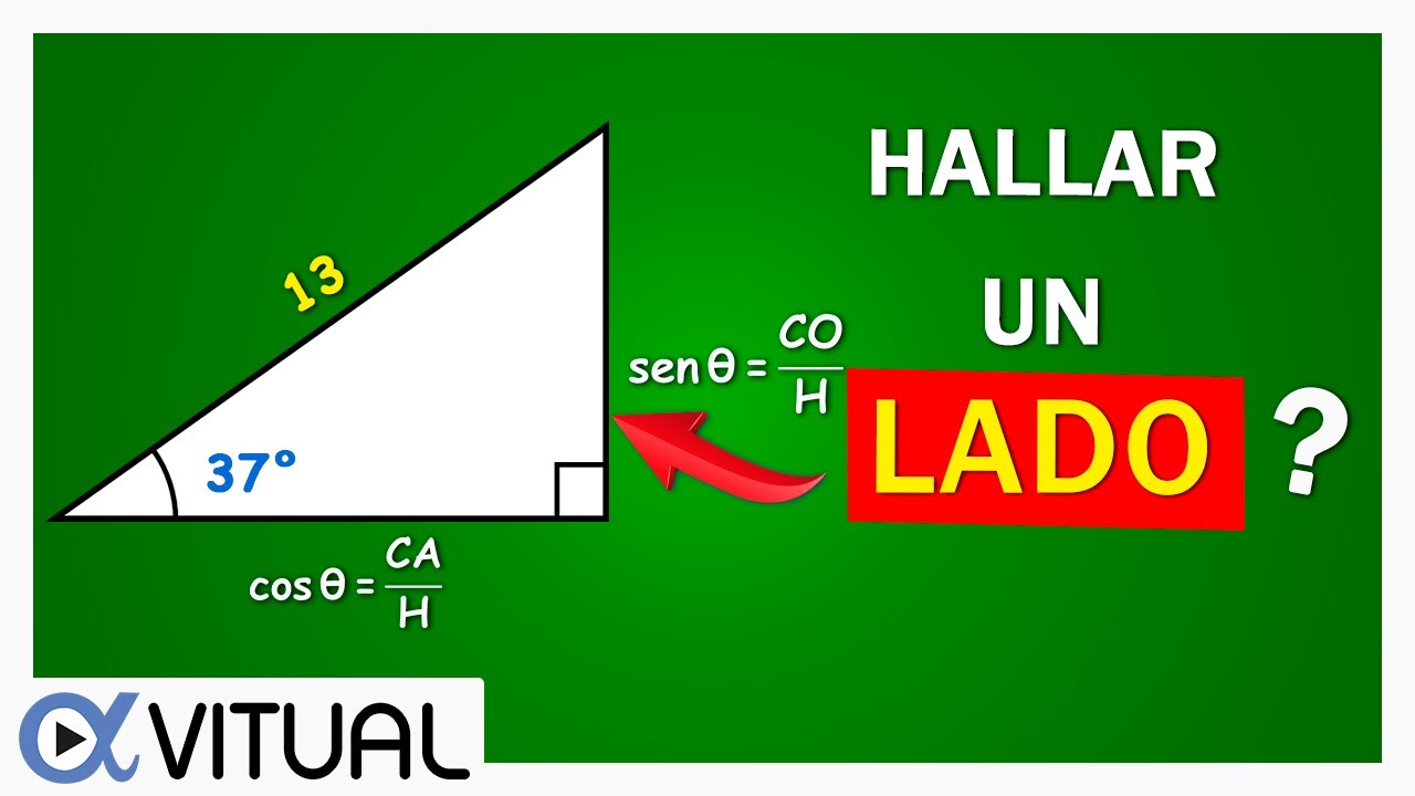 Razones Trigonométricas 📐 HALLAR Un LADO (Cateto Opuesto Y Adyacente ...