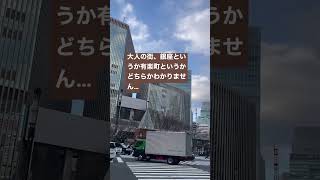 銀座なのか有楽町なのか…大人の街