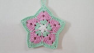 코바늘 수세미/ 무지개 별수세미뜨기/Crochet star shape dish scrubber