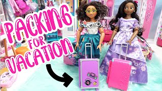 Disney Encanto Mirabel and Isabela Dolls Pack Suitcase for Vacation