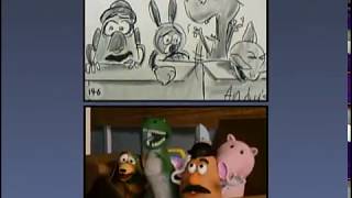 Toy Story RC Chase Scene - Storyboard Comparison! - Behind the Scenes