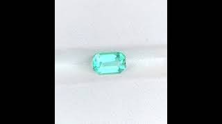 Faceted Bluish Green Emerald Gemstone