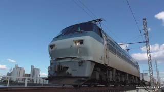 JR貨物　城東貨物線神崎川橋梁を渡る貨物列車たち（H29.6.5）