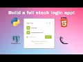 How to Build a Full-Stack Login Page Application! (Python/Flask)