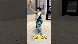 Tai Chi girl, two boys are no match for her. #kungfu #taichi