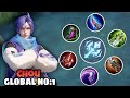 SUPREME CHOU FULL DAMAGE BUILD IS SO BROKENNN!! (Hack Damage)🔥 Mlbb Chou Solo Rank Tutorial