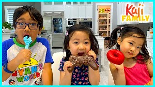 DIY Chocolate challenge with Donut and Remote Control Edible Candy!!!