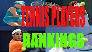 Tennis: Ranking History of Top 10 Men's Tennis Players (1990-2019)| Data ranker | Data visualization