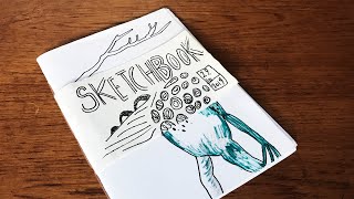 Diy Sketchbook on a Budget ~ Saddle Stitch Book Binding) - Lav din egen Skitsebog