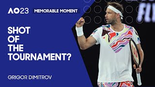 Grigor Dimitrov Hits No-Look Backhand Smash! | Australian Open 2023