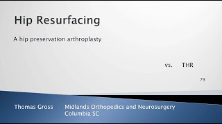 ISTA 2023 Dr. Thomas P. Gross: Hip Resurfacing - A Hip Preservation Arthroplasty