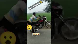 Funny Bike stunt fail 😂 Heavy Driver 🤪🤣#shorts #funnyvideo
