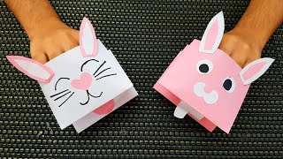 How to Make Paper Bunny Hand Puppet | Paper Crafts for Kids | Easter Origami for Kids |Kids Explorer