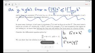 Error Analysis for Euler's Method