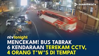 Viral Detik-detik Bus Hantam Mobil dan Motor Gegerkan Kota Batu | NTV TONIGHT