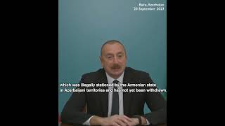 'Azerbaijan restores its sovereignty' - President Aliyev