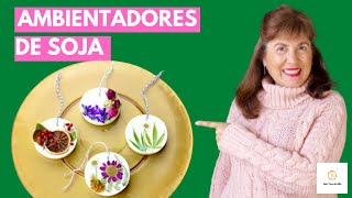 COMO HACER AMBIENTADORES DE SOJA AROMATICOS (con flores secas🌸 )