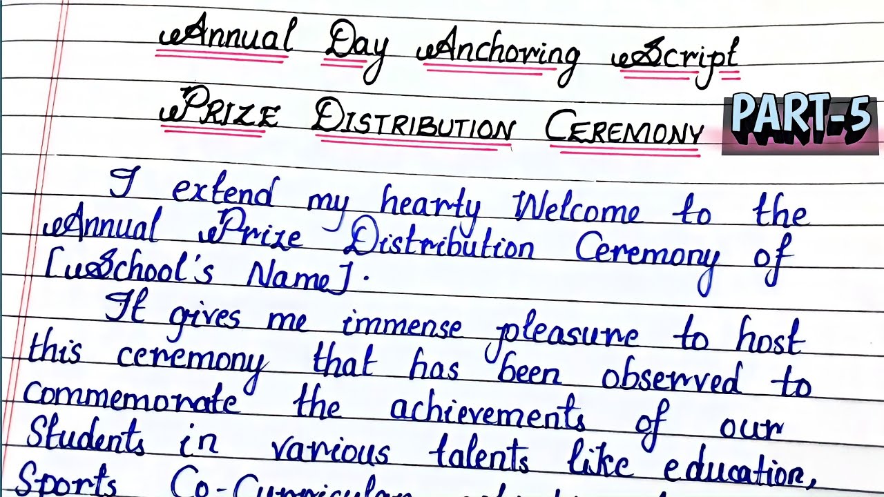 Anchoring Script For Award Ceremony Anchoring Script For Prize ...