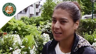 Cirstea's reaction after her 2014 French Open R1 win