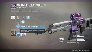 Destiny 2 Use Scathelocke Legendary Auto Rifle Solo Override Mining Lander